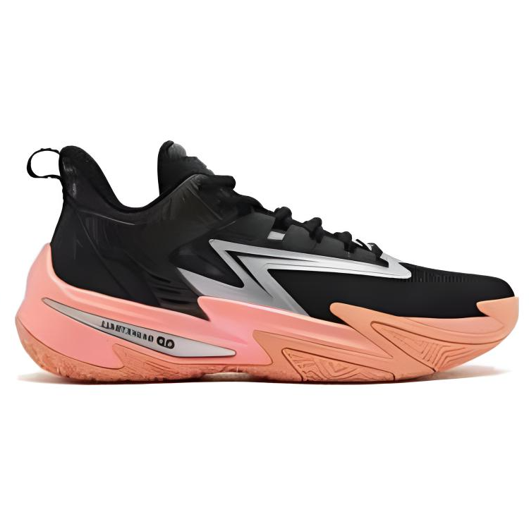 QIAODAN Thorn 7 TEAM Comfortable Round Toe Cushioning Slip Resistant Low top Basketball Shoes Men’s Black
