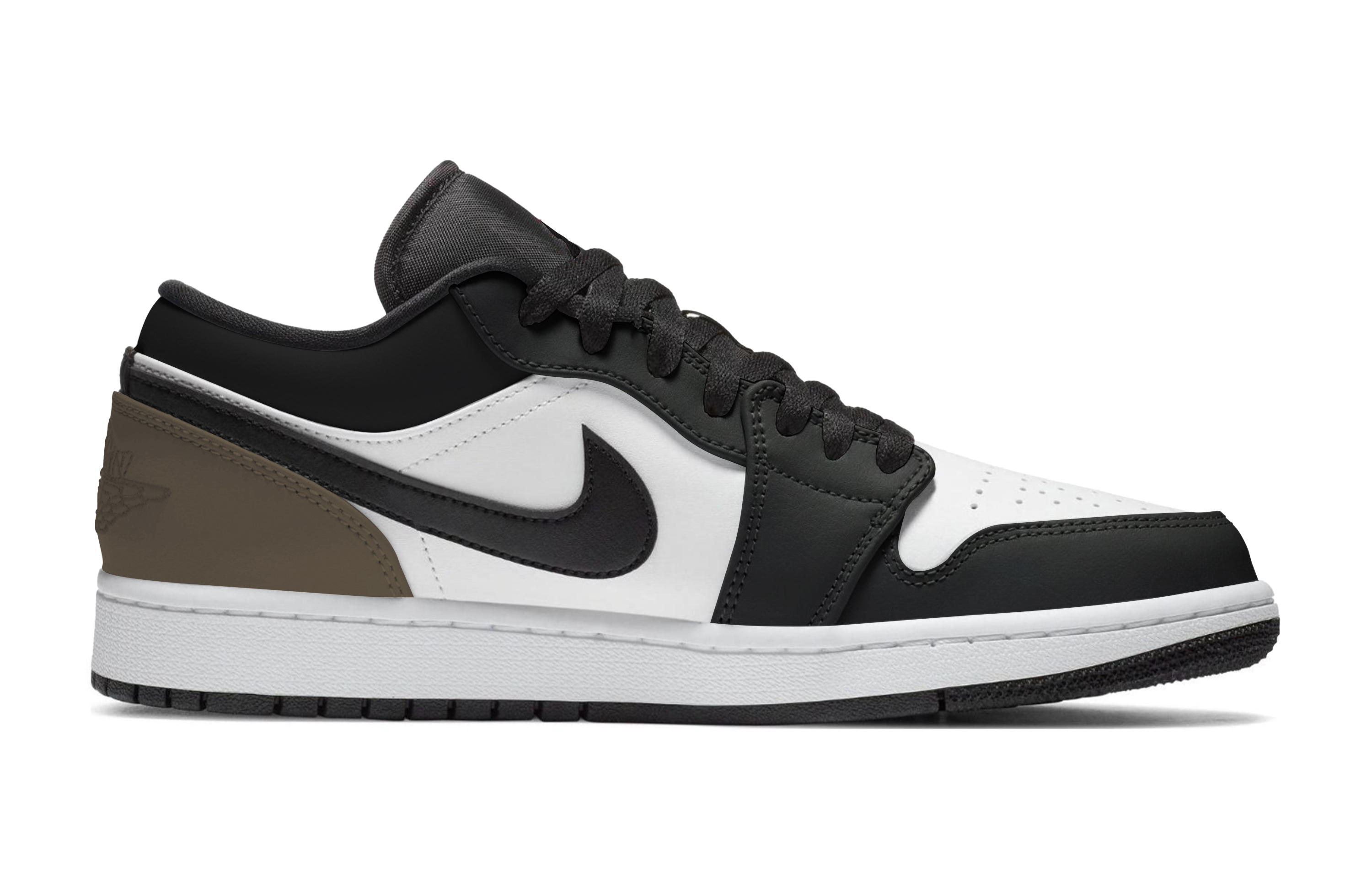 Jordan Air Jordan 1 Slip Resistant Abrasion Resistant Low top Skateboard Shoes Unisex Black