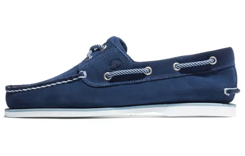 Timberland Casual Leather Shoes Men's Low Top Marine Blue