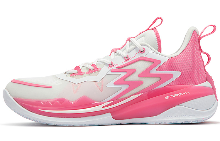 361° Big3 3.0 Abrasion Resistant Cushioning Low top Performance Basketball Shoes Men’s White Pink