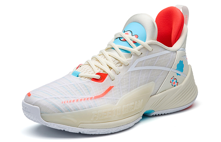Anta Light Horseman 3 Nitrogen Technology Mid top Performance Basketball Shoes Men’s White Red Blue