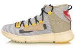 Li Ning Essence 2 Vintage Basketball Shoes Men's High Top Gray/Yellow