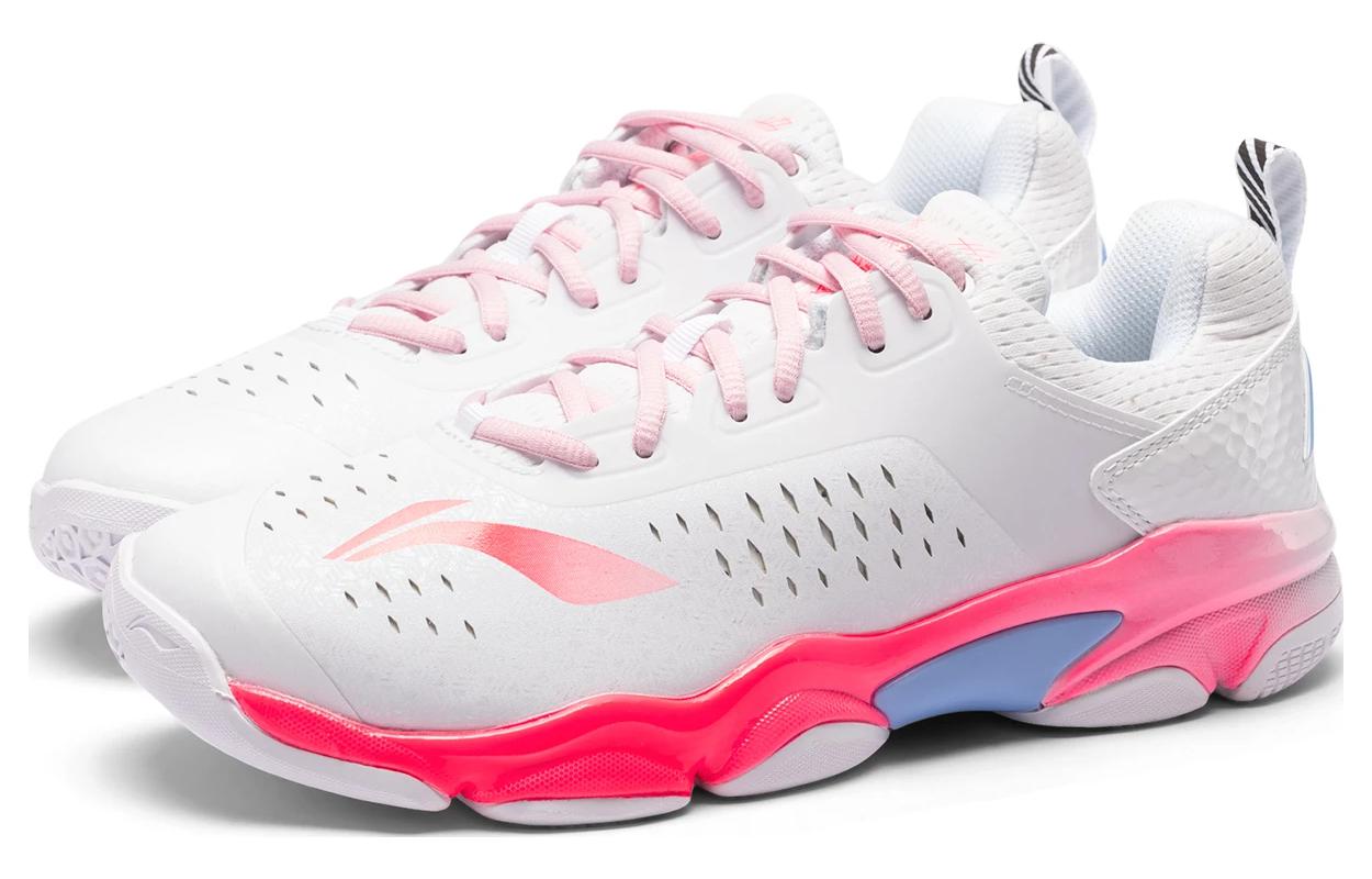 Li Ning Badminton Collection Low top Training Shoes Unisex White Pink