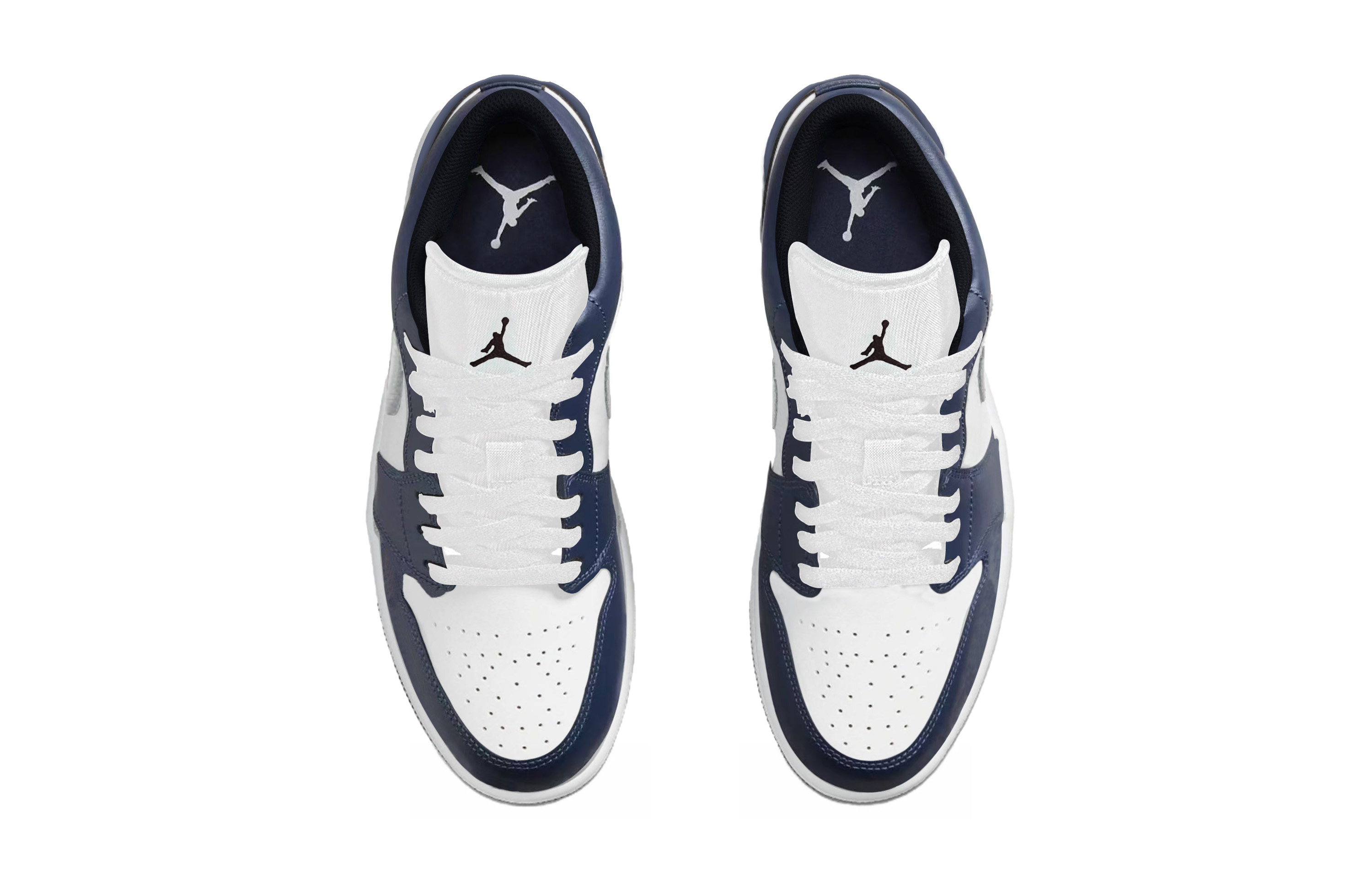 Jordan Air Jordan 1 Abrasion Resistant Abrasion Resistant Low top Skateboard Shoes Unisex White Blue
