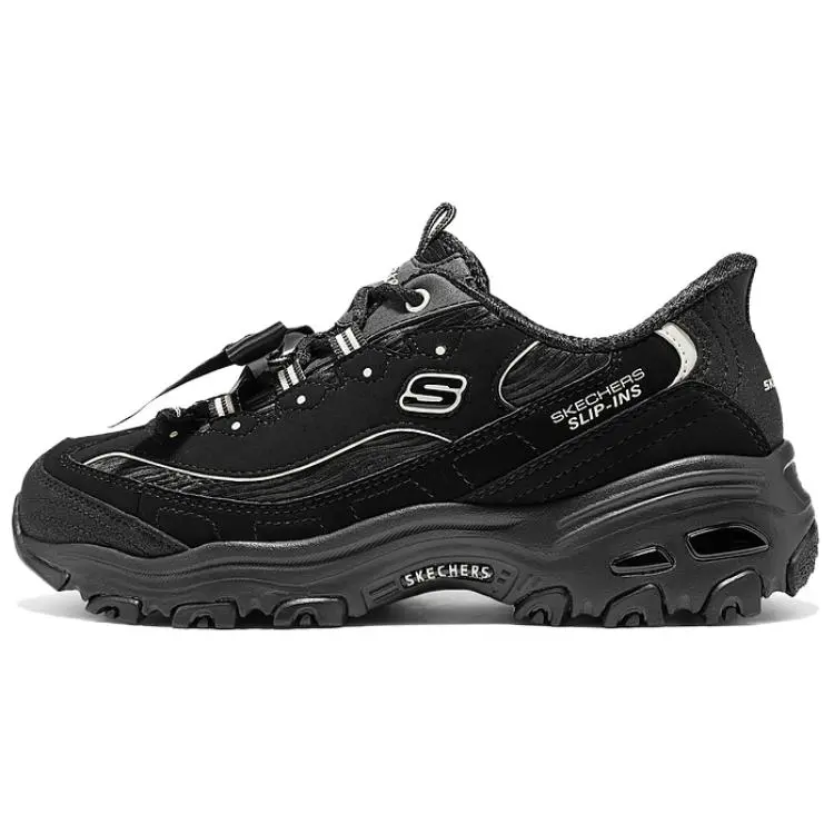 Skechers Slip Ins Abrasion Resistant Breathable Support Low top Chunky Sneakers Women's Black