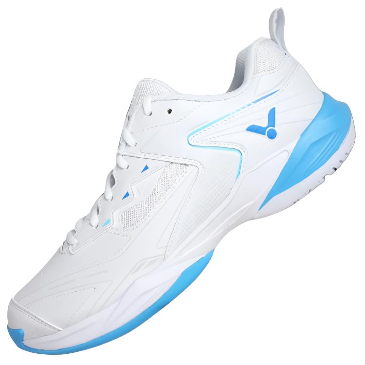 VICTOR 9200NTD Slip Resistant And Abrasion Resistant Coverage Low top Badminton Shoes Unisex Pearl White Hawaii Blue