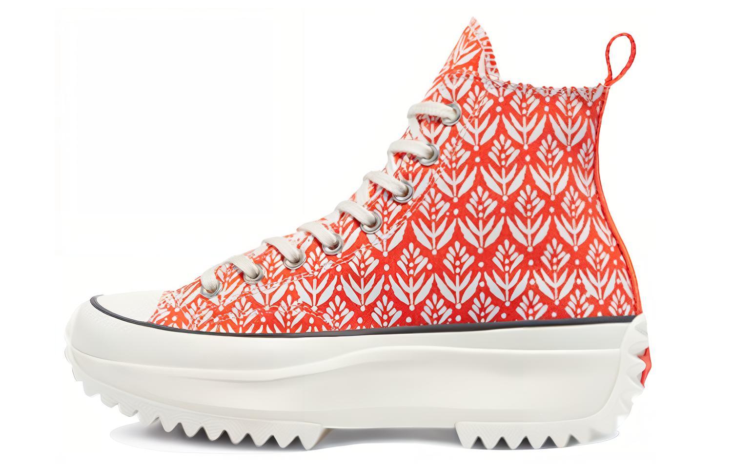 Женские кеды Converse Run Star Hike (красно-белые)