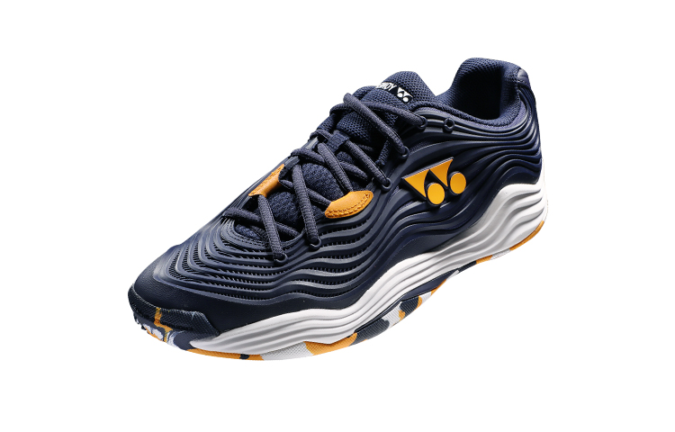 YONEX SHTF5 Abrasion Resistant Low top Tennis Shoes Unisex Navy Blue Orange
