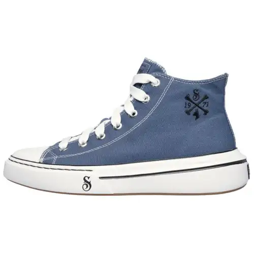 Snoop Dogg x Skechers Snoop One Doggy Bonez High top Canvas Shoes Men's Marine Blue