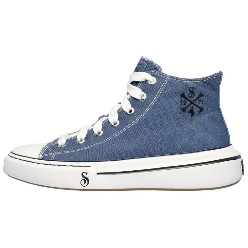 Snoop Dogg x Skechers Snoop One Doggy Bonez High top Canvas Shoes Men's Marine Blue