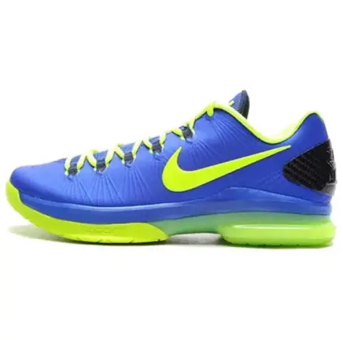 Nike KD 5 Elite Superhero Durant 5 Round Toe Lace Shock Absorbing Anti-Slip Low Top Practical Basketball Shoes Men's Blue