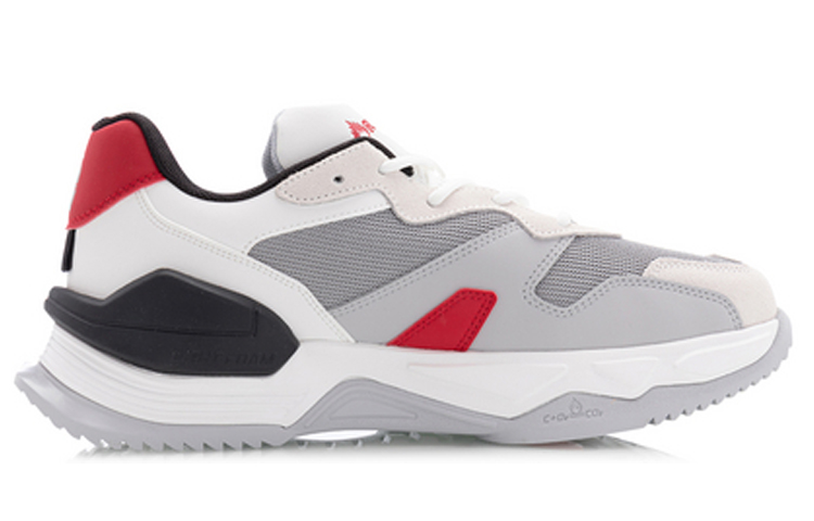 Li Ning Reburn Classic Casual Cushioning Rebound Cushioning Rebound Low top Basketball Shoes Men’s White Gray