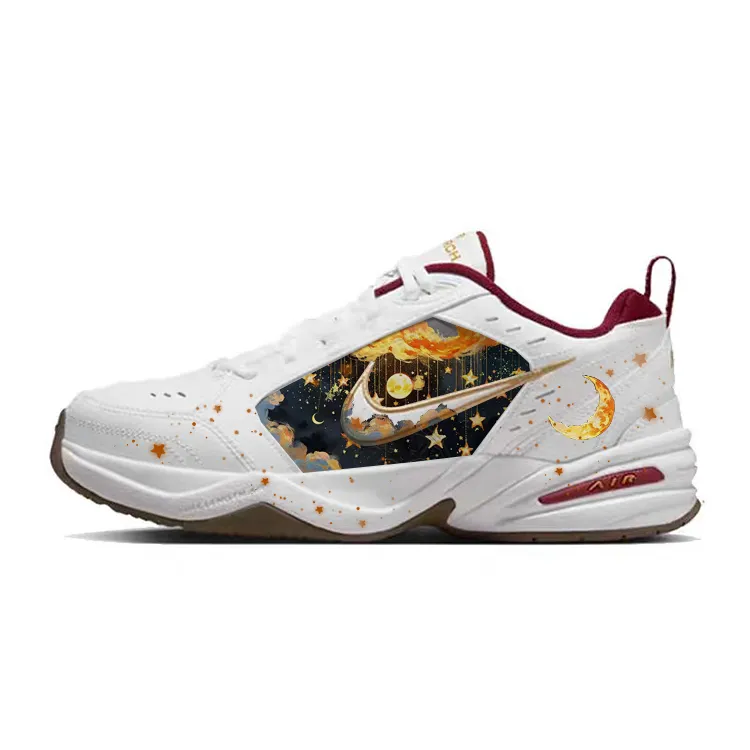 Nike Air Monarch 4 Chunky Sneakers Unisex Low Top Yellow/White