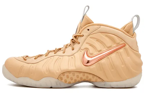 Nike Foamposite Pro Vachetta Tan OG model All-star foam fashionable sports shock-absorbing balance mid-top retro basketball shoes men's nude pink