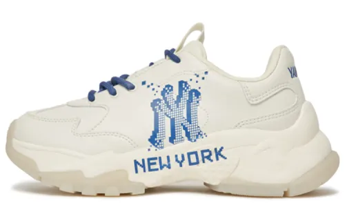 MLB Big Ball Chunky Pixel Ny Synthetic Leather Platform Cushioning Slip Resistant Abrasion Resistant Low top