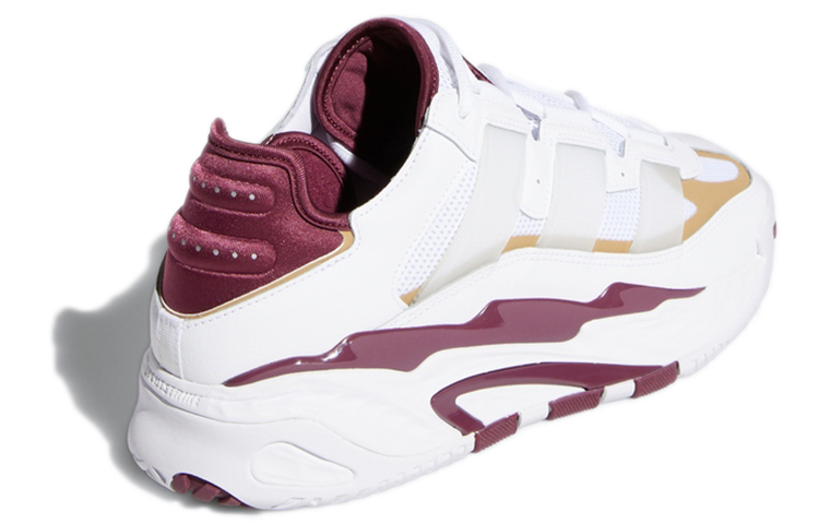 Adidas Originals Niteball Wear Resistant Retro Basketball Shoes White Red Unisex ‘White Red’