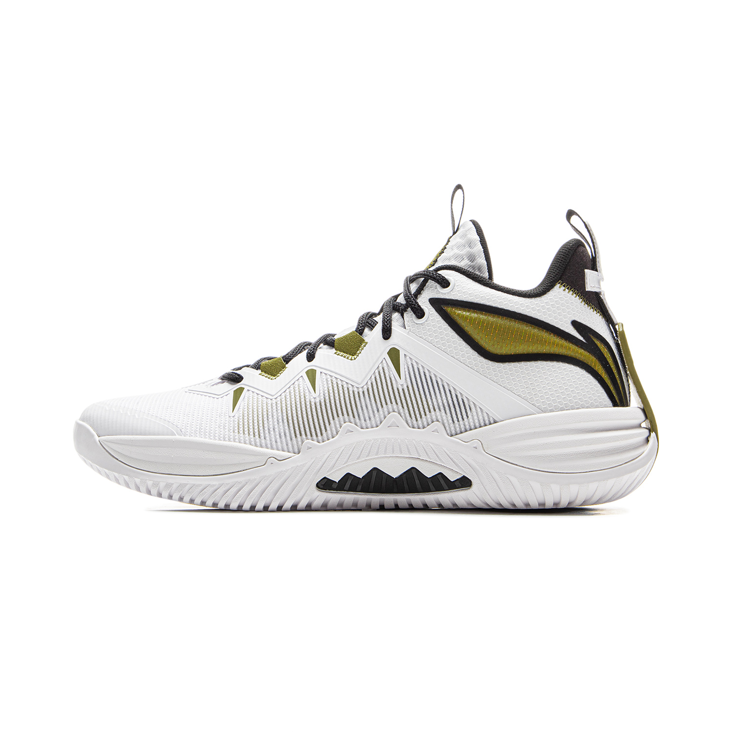 Li Ning Storm 10 Cushioning Slip Resistant Abrasion Resistant Breathable Rebound Low top Basketball Shoes Men’s White