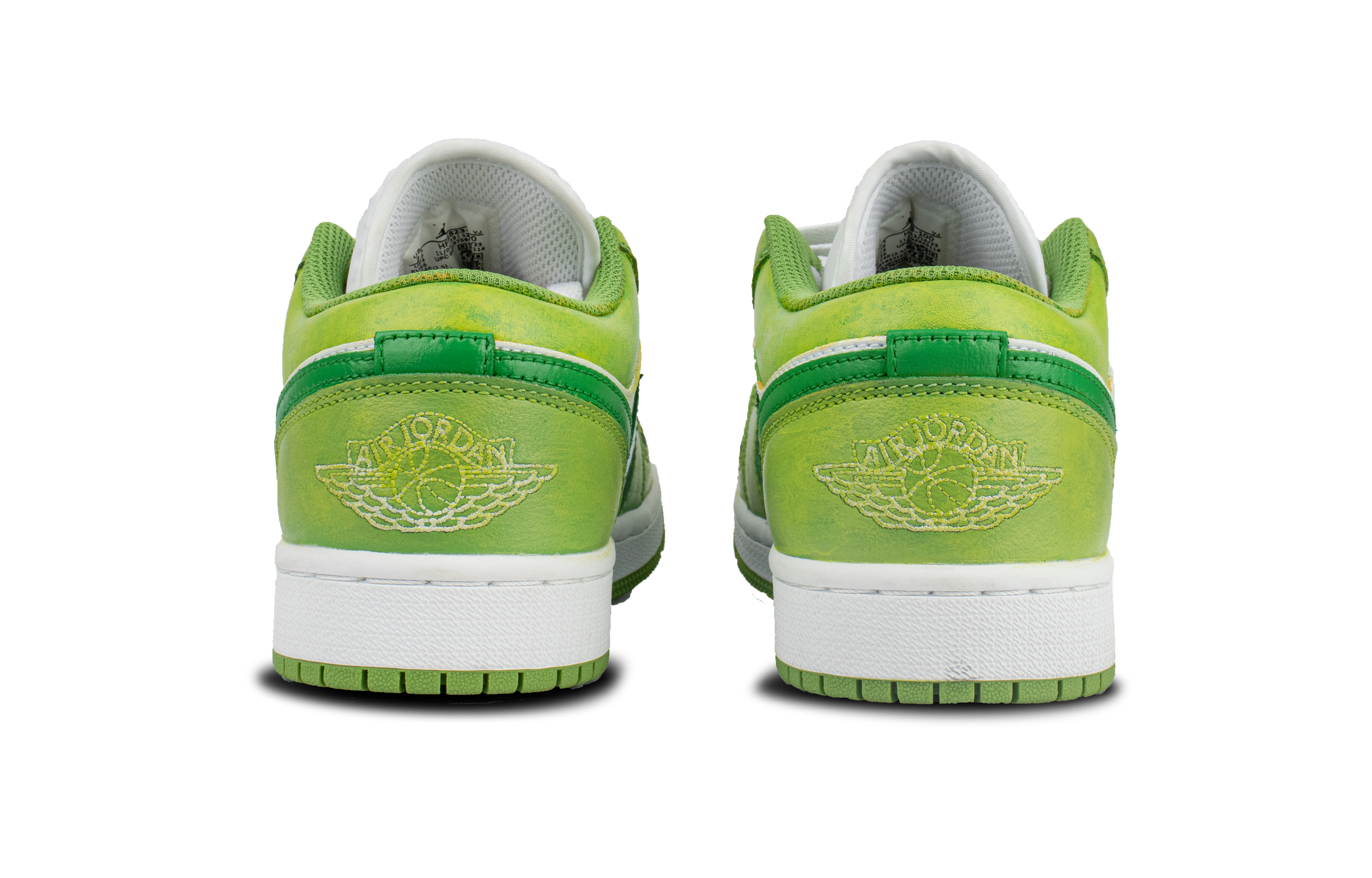 Jordan Air Jordan 1 Green Apple Abrasion Resistant Abrasion Resistant Low top Vintage Basketball Shoes Unisex