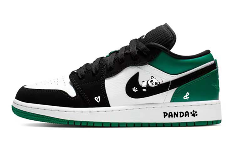 Jordan Air Jordan 1 Chinese Style, Effortless Giant Panda, Trendy Vintage Abrasion Resistant Abrasion Resistant Low top