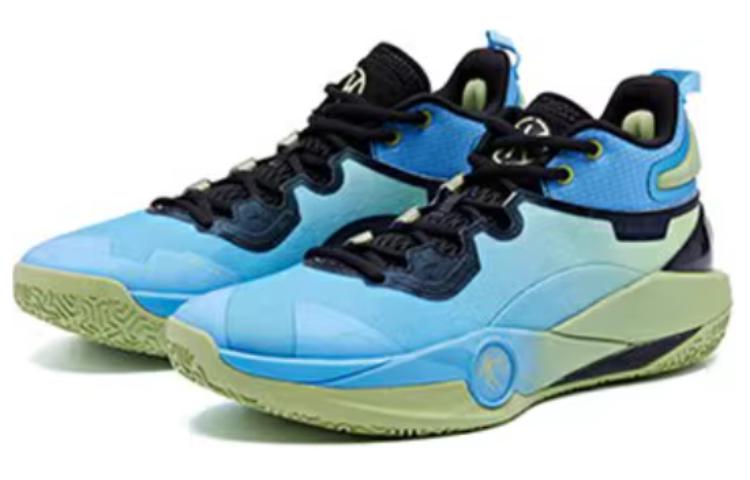 QIAODAN Halberd 6PRO Q KUNGFU Pro Cushioning Slip Resistant High top Basketball Shoes Men’s Blue Green