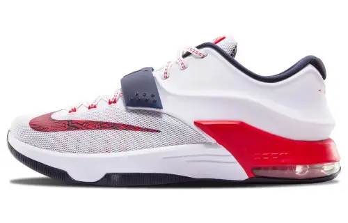 Nike KD 7 USA Durant 7 practical, comfortable, non-slip, lightweight, low-top basketball shoes, men's white