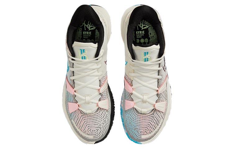 Кроссовки Nike Kyrie 7 (бело-сине-розовые) — 嫩粉 — фото 4