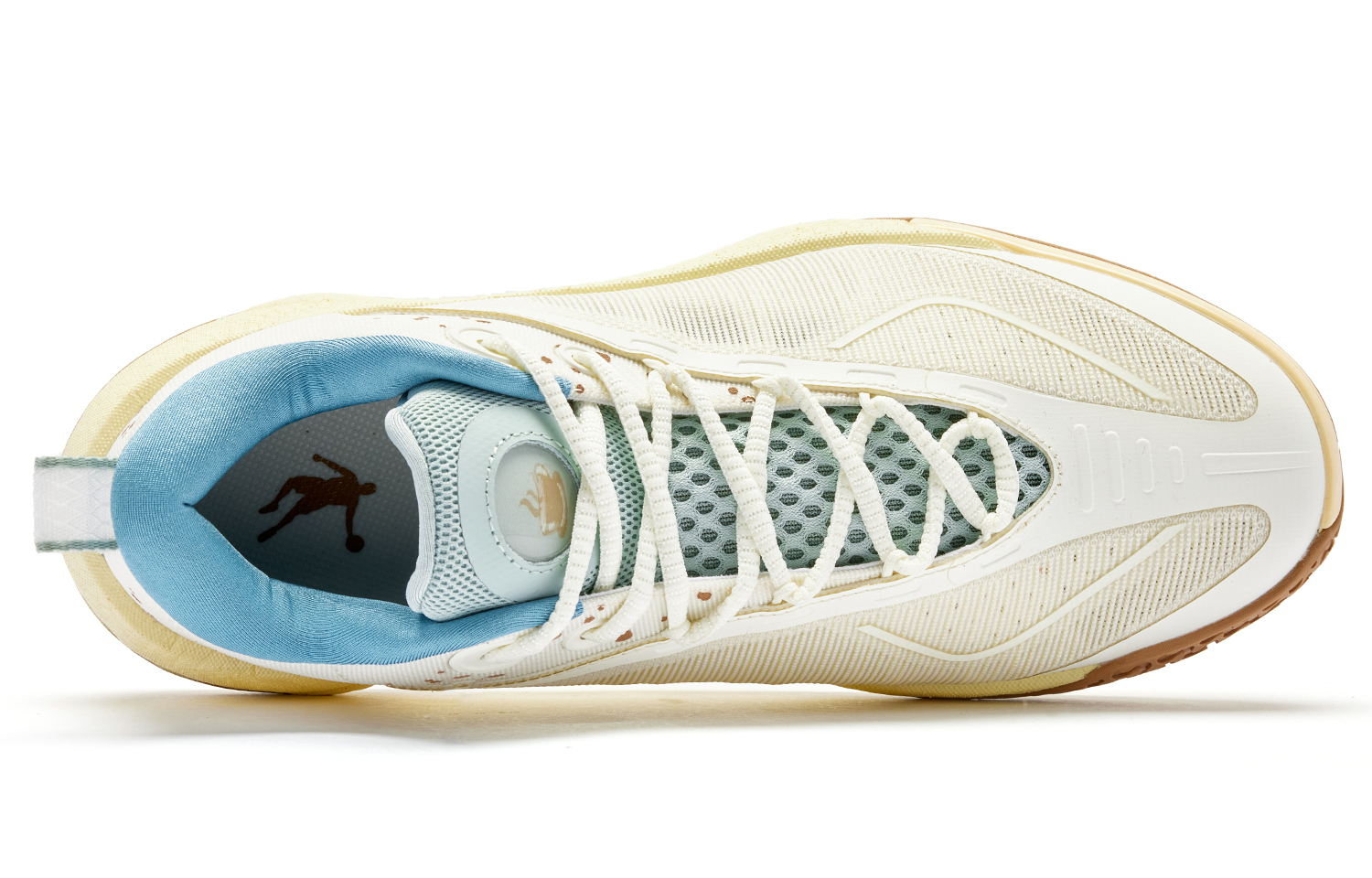 QIAODAN Wind Blade 4 PRO Low top Basketball Shoes Men’s Beige Blue