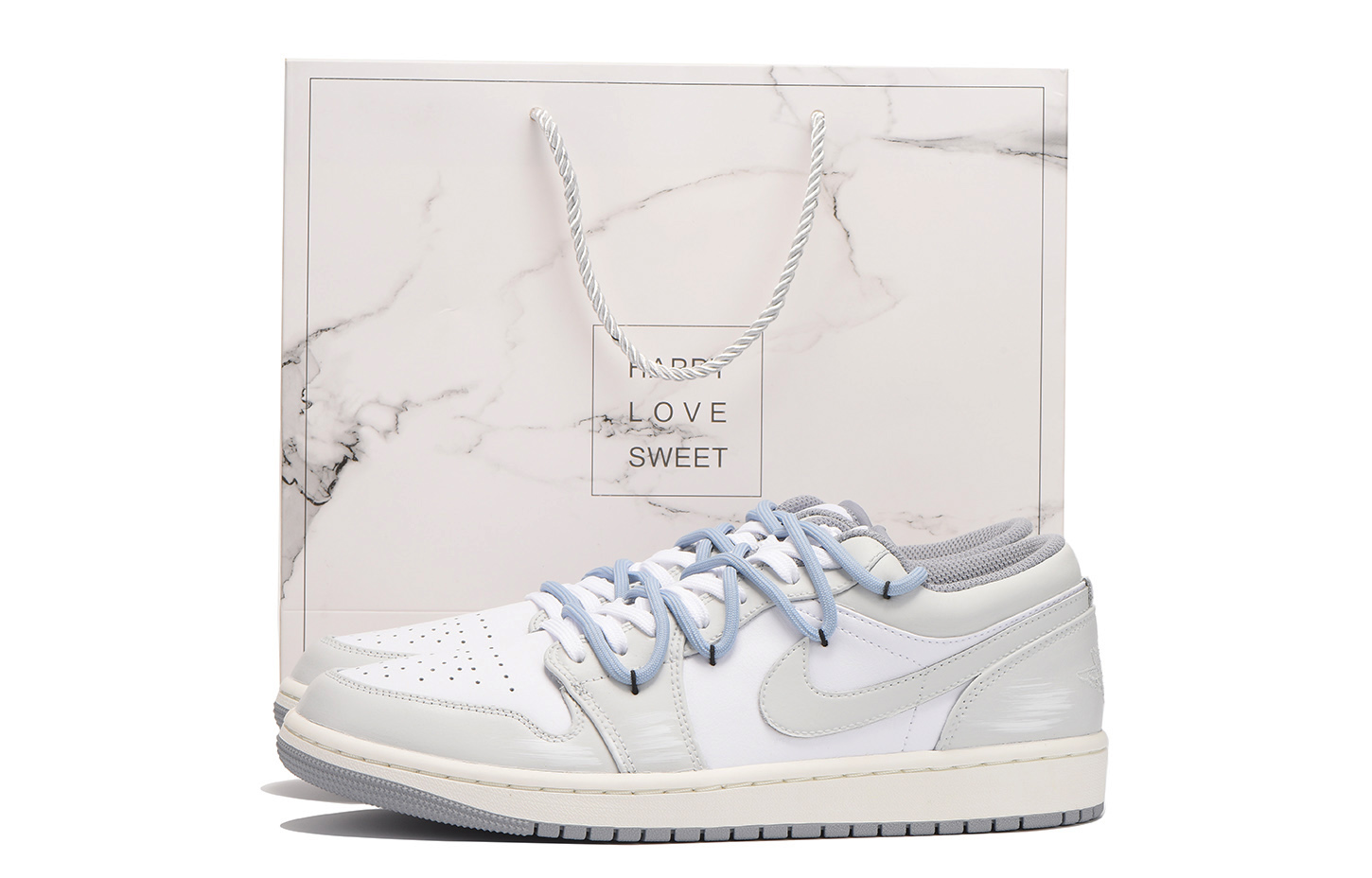 Jordan Air Jordan 1 Slip Resistant Coverage Low top Vintage Basketball Shoes Men’s Gray White