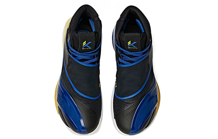 Anta KT6 Thompson ‘Away’ Trendy Slip Resistant Abrasion Resistant High top Basketball Shoes Men’s Black Yellow Blue