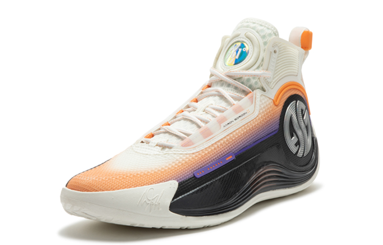 361° AG 4 SOAR CQT Cushioning Slip Resistant Abrasion Resistant Breathable High top Basketball Shoes Men’s White Orange