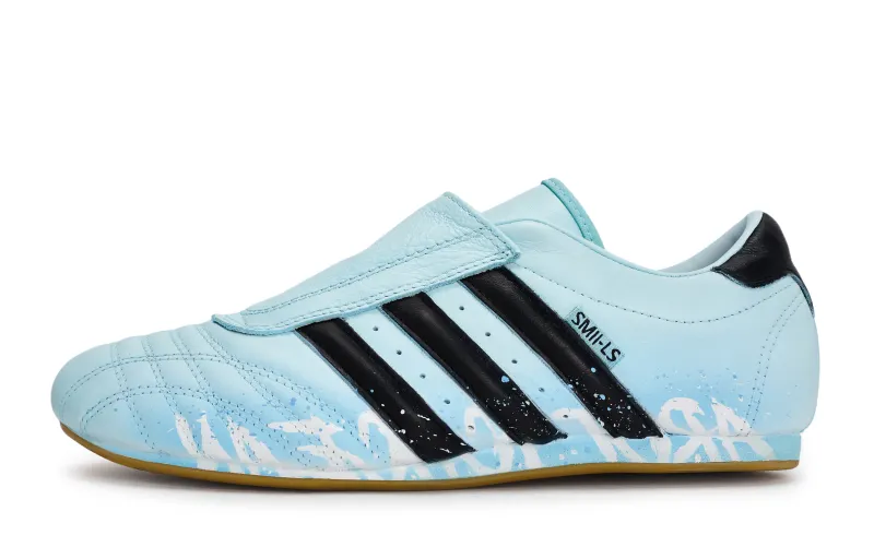 Adidas Originals Taekwondo Arctic Ocean Abrasion Resistant Coverage Low top Training Shoes Unisex White Blue