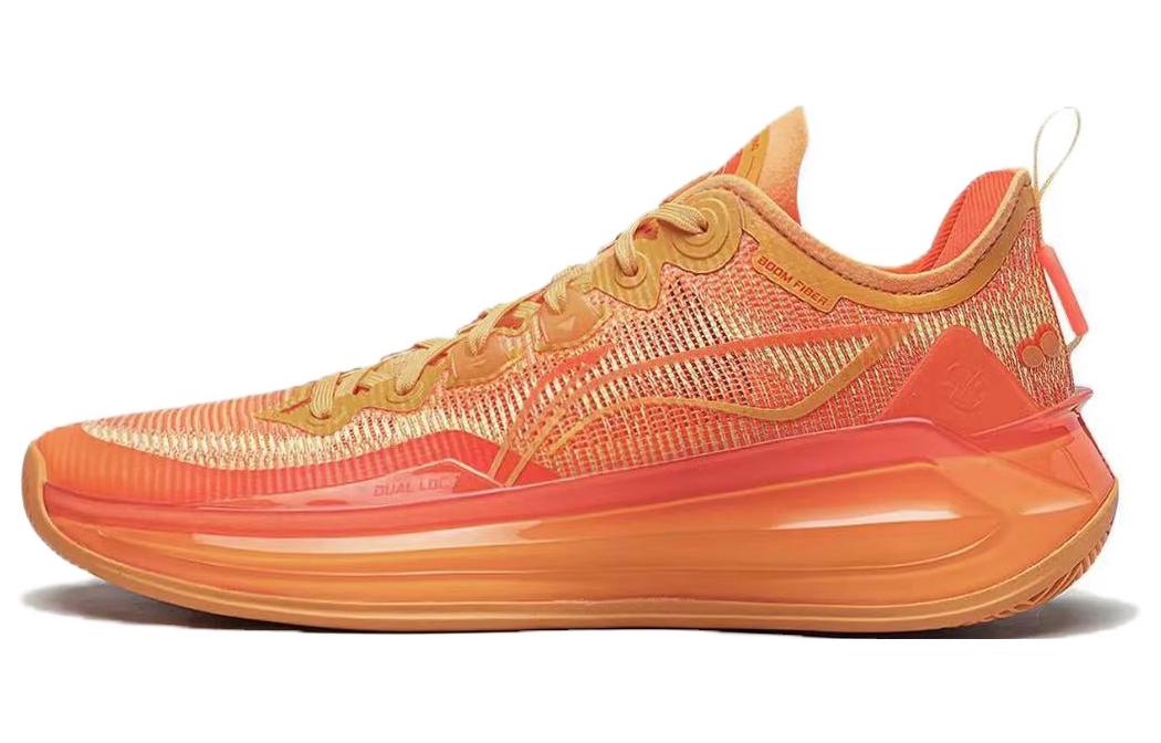 Li Ning Liren 3 V2 Evening Glow Flat Low top Basketball Shoes Men's Orange