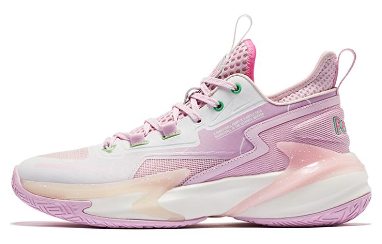 Jordan Shadow 4ELITE, comfortable and versatile, shock-absorbing, non-slip and wear-resistant, mid-top practical basketball shoes, men's pink and white