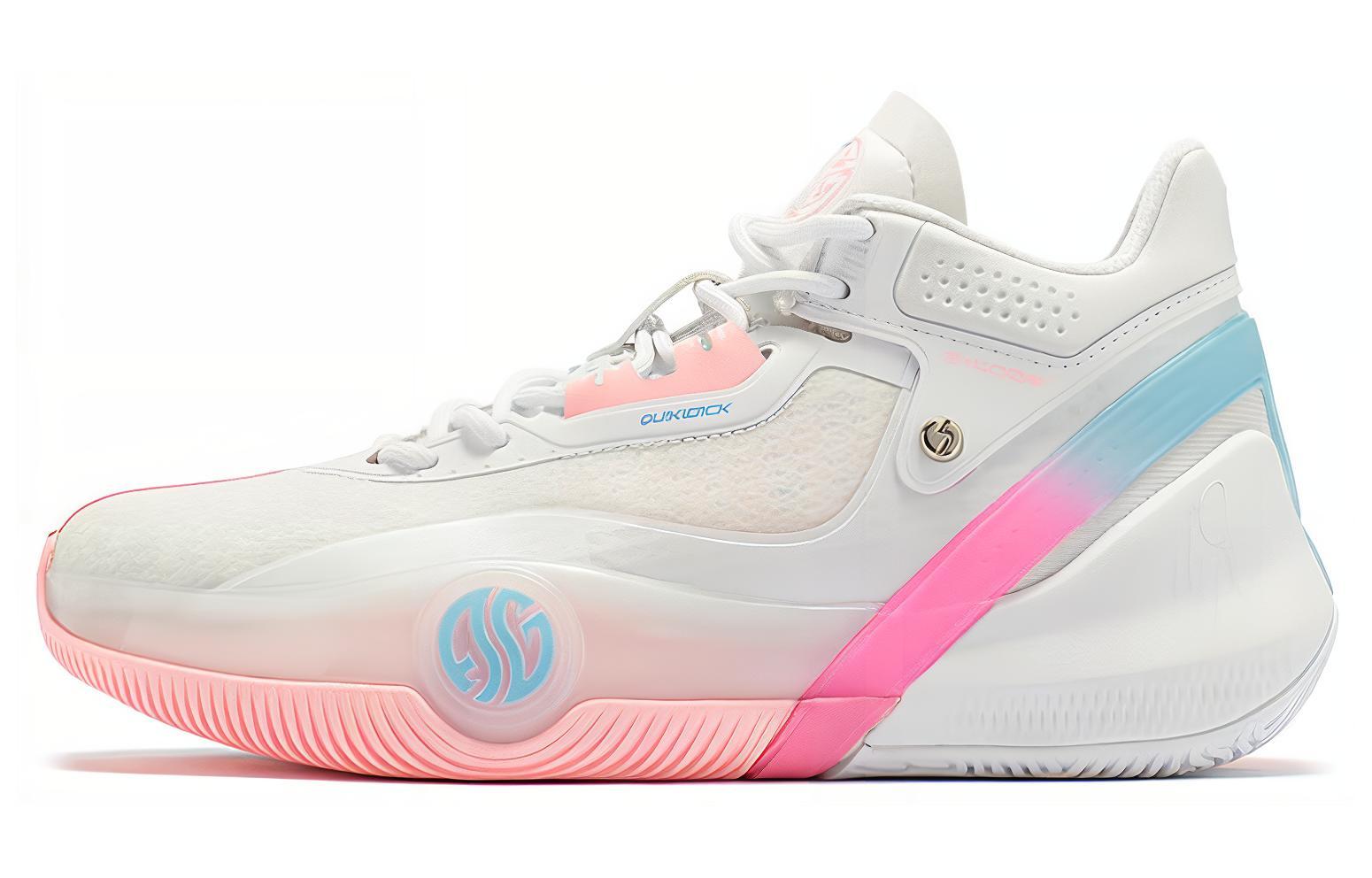 361° AG3 Aaron Gordon 3 Trendy Cushioning Slip Resistant Abrasion Resistant Mid top Basketball Shoes Men's White Pink