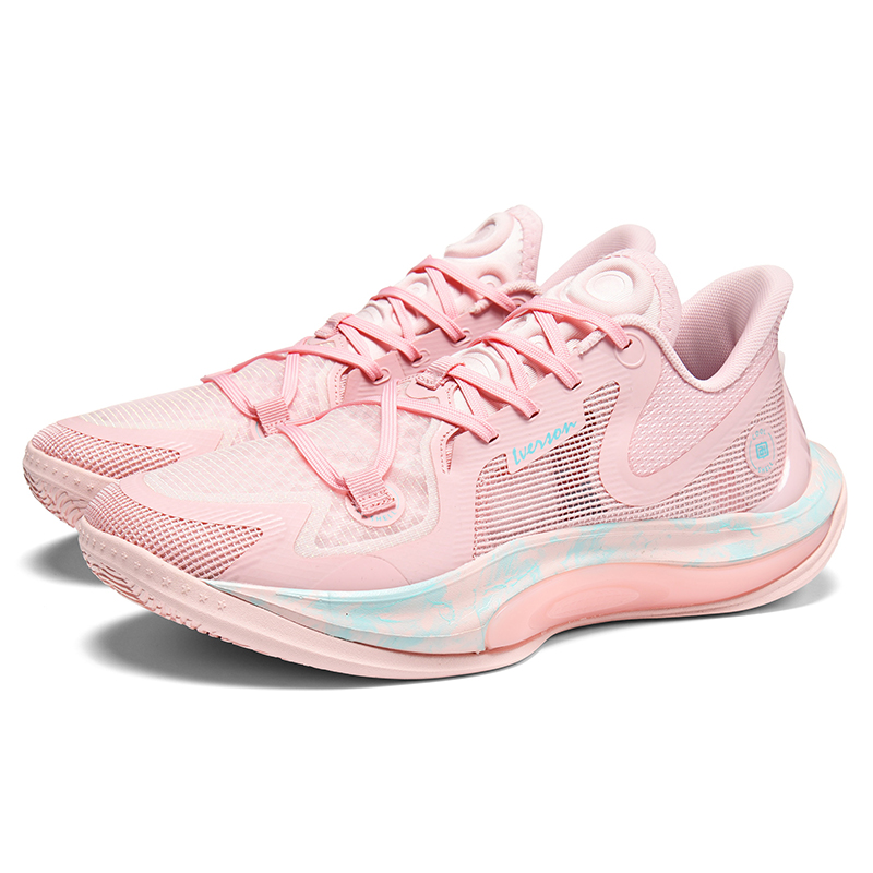 IVERSON Low top Basketball Shoes Unisex Soft Peach Pink Teal