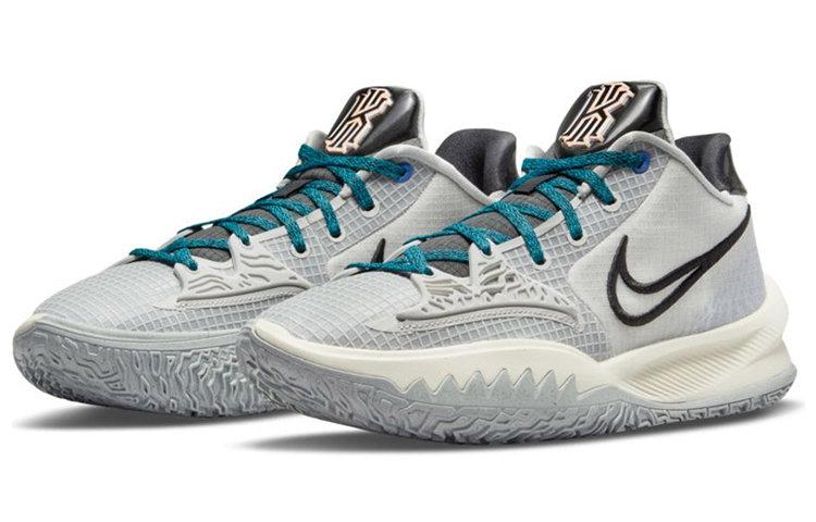 Кроссовки Nike Kyrie Low 4 EP (серо-белый) — Серый / белый — фото 3