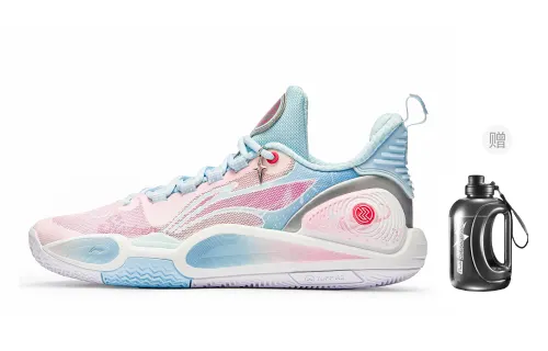 Li Ning Speed 9 Slip Resistant Abrasion Resistant Low top Basketball Shoes Men's Light Blue