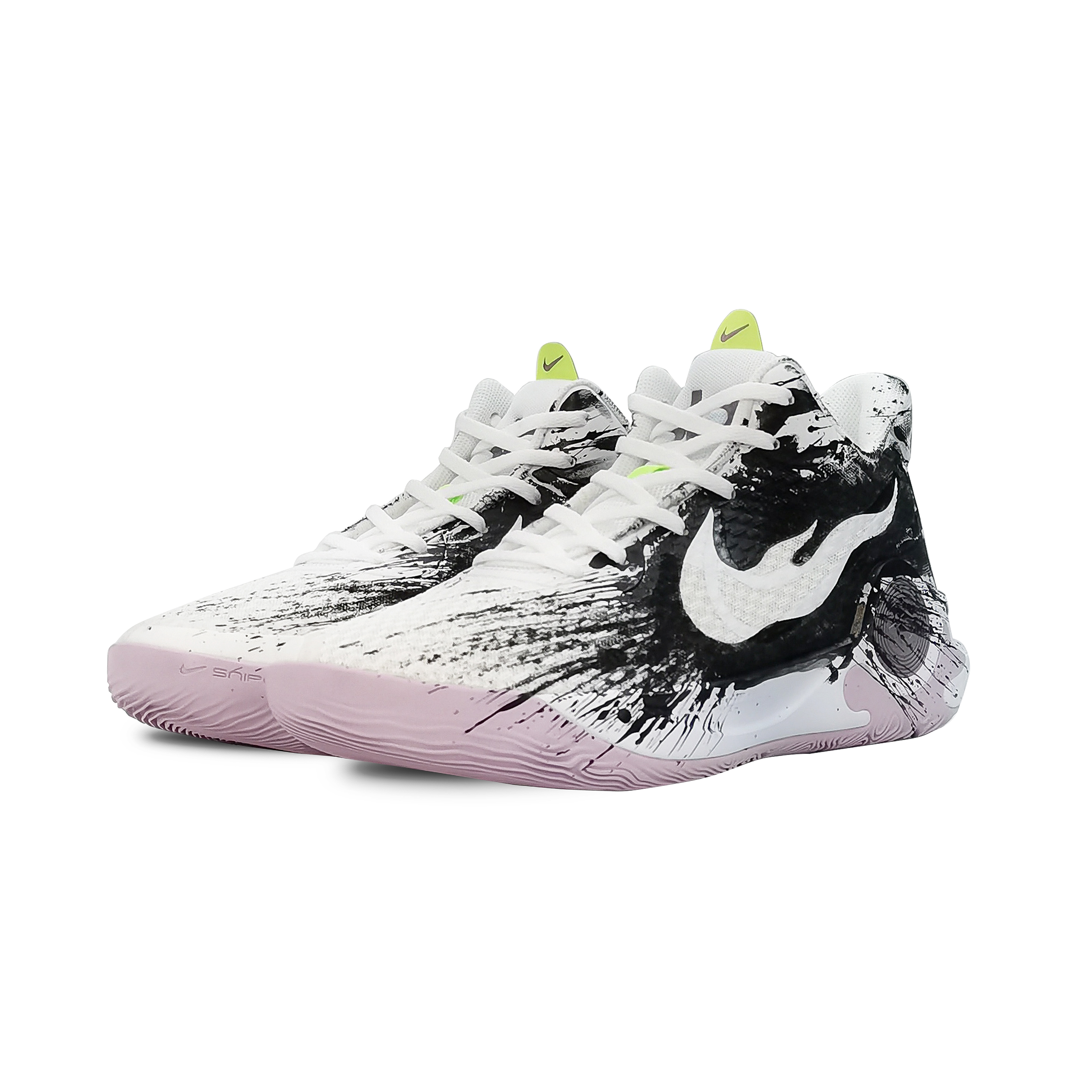 Nike KD Trey 5 IX Cushioning Anti-Slip Wear-Resistant Breathability Mid-Top Vintage Basketball Shoes Unisex Black White