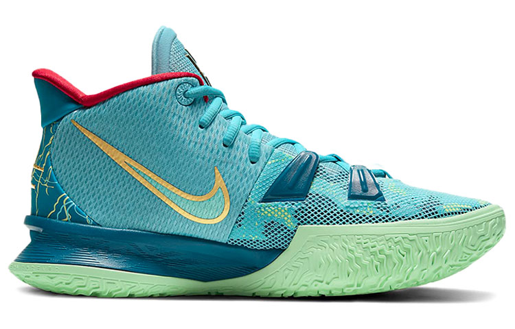 Кроссовки Nike Kyrie 7 "Special FX" (сине-зеленые) — фото 2
