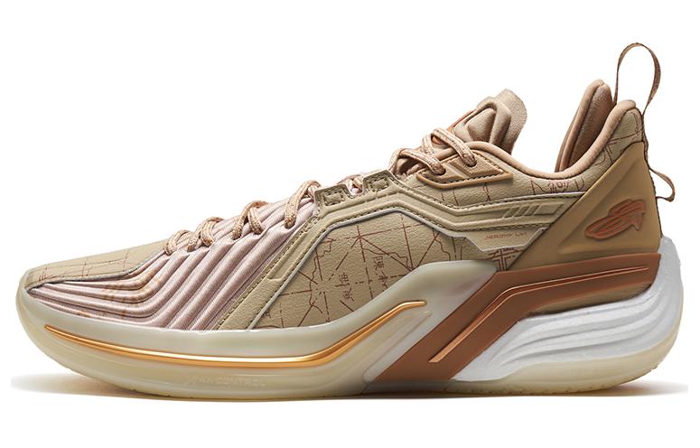 XTEP Jlin 3 Slip Resistant Low top Basketball Shoes Men’s Brown Gray/Linen Light Brown