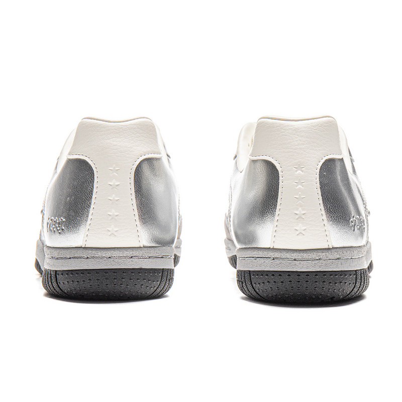 Li Ning Cushioning Slip Resistant Abrasion Resistant Low top Table Tennis Shoes Unisex Silver