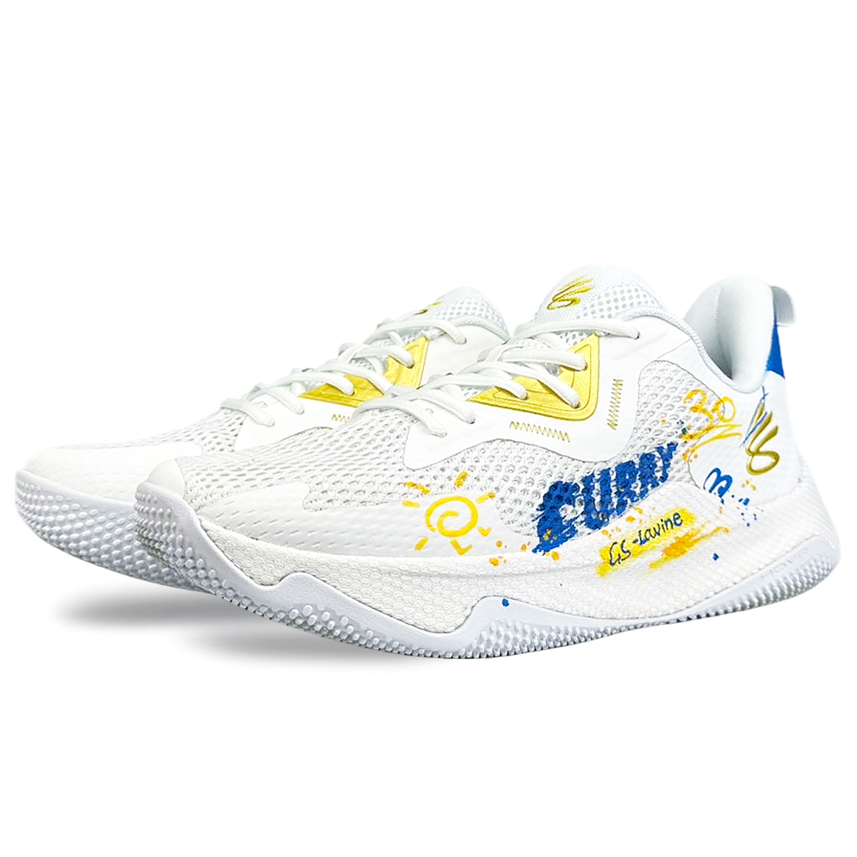 Under Armour Curry Splash 3 Low top Basketball Shoes Men’s White Yellow