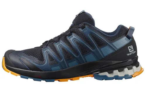 SALOMON XA Pro 3D V8 Fabric Abrasion Resistant Low top Hiking Shoes Men's Black Blue
