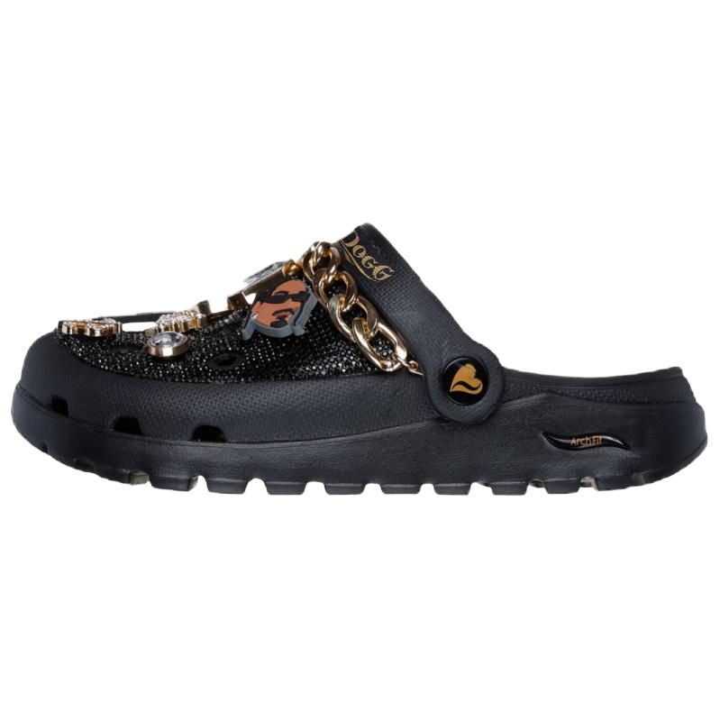 Snoop Dogg x Skechers ARCH FIT FOOTSTEPS Clogs Women's Black