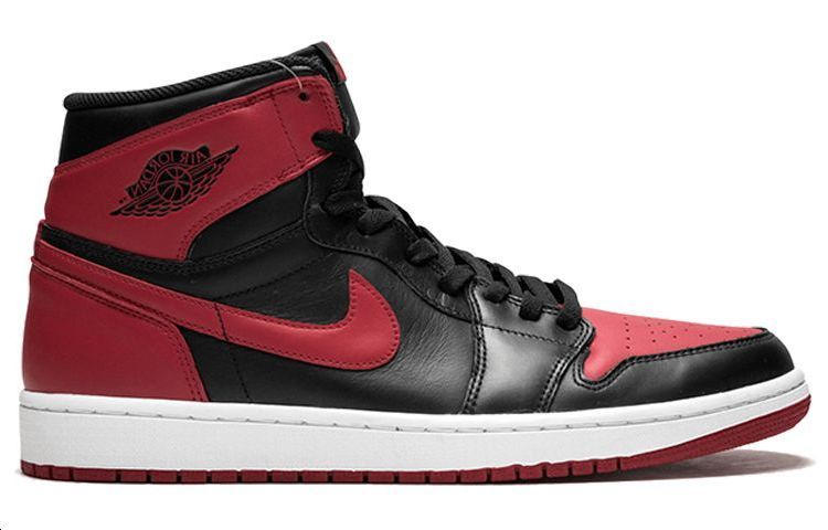 Мужские кроссовки Jordan Air Jordan 1 Bred 2013 (черно-красные) — фото 2