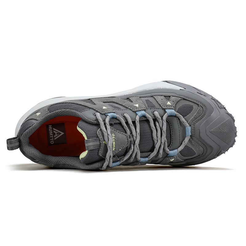 HUMTTO Fashion And Versatile Comfortable Impact Resistant Rebound Grip Low top Hiking Shoes Men’s Gray