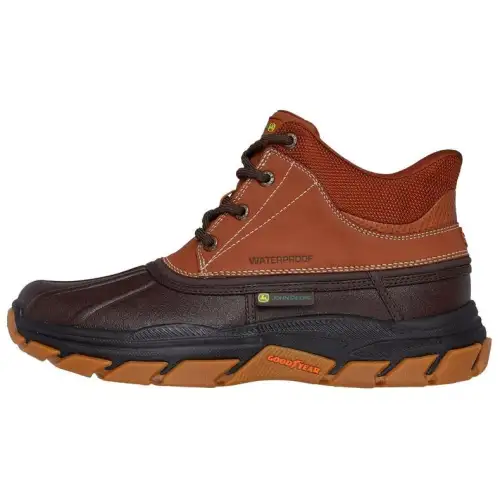 John Deere x Skechers Slip Ins Ankle Boots Men's Chocolate Brown