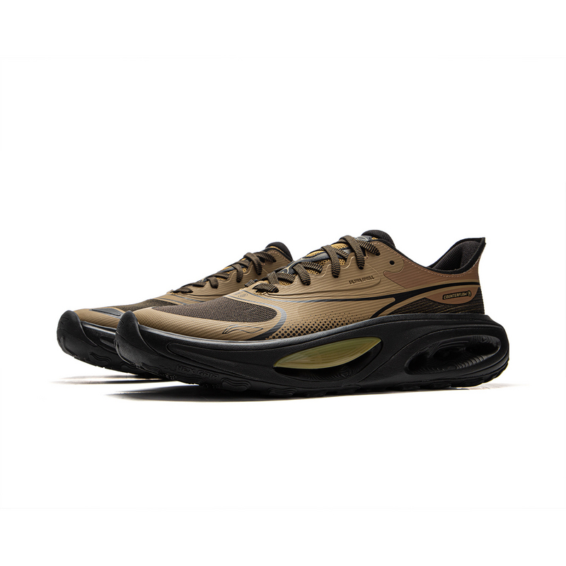 Li Ning Outdoor CF Tracing Low top Hiking Shoes Unisex Yellow Walnut Brown