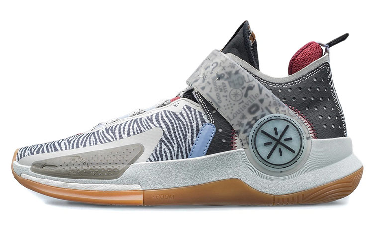 Li Ning Wade Fission 7 Comfortable Slip Resistant Abrasion Resistant Cushioning Mid top Basketball Shoes Men's