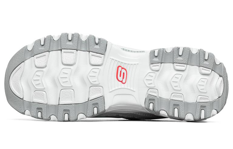 Женские кроссовки Skechers D'LITES 1.0 (бело-светло-синие) — Белый / светло-синий — фото 5